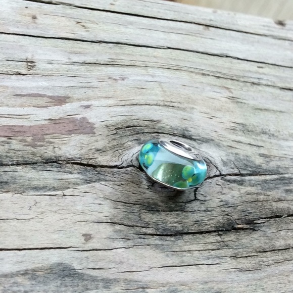 Pandora Glass Murano Charm with Flowers - Picture 7 of 12